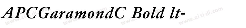 APCGaramondC Bold lt字体转换